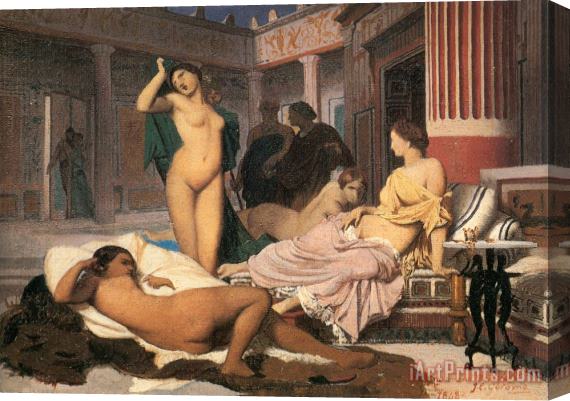 Jean Leon Gerome Greek Interior [sketch] Stretched Canvas Painting / Canvas Art
